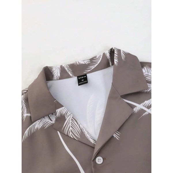 Cotton Fabric Digital Printed Night Suit / Night Dress Shirt With Shorts