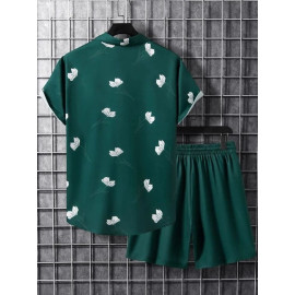 Pure Cotton Printed Night Olive color  Suit For Men