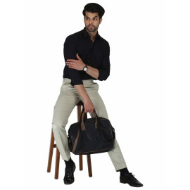 Solid Men White Poly Viscose Formal Trouser, Regular Fit