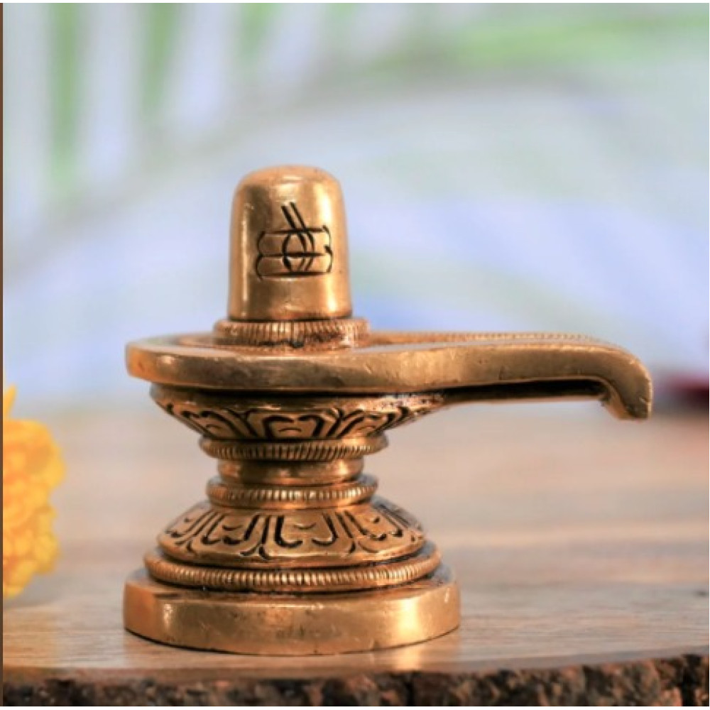 Brass shivaling decor