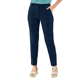 Dhruvil Impex Blue Lightweight Women's Trousers for Everyday Wear