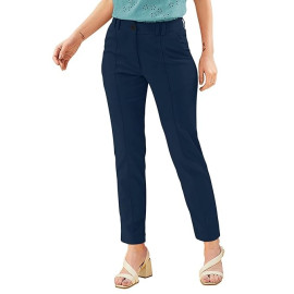 Dhruvil Impex Blue Lightweight Women's Trousers for Everyday Wear