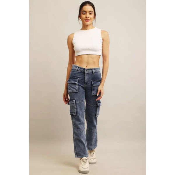 Denim Ladies Mom Fit Jeans Straight
