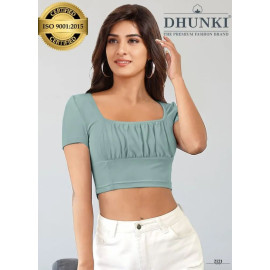 White Dhunki Crop Top
