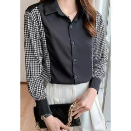 Sleeveless Printed Black American Crepe Top