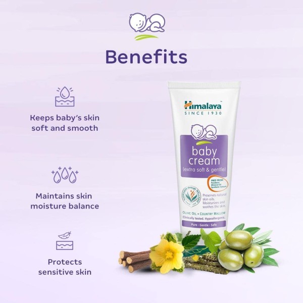 Himalaya Baby Cream, Face Moisturizer & Day Cream, For Dry Skin 200ml