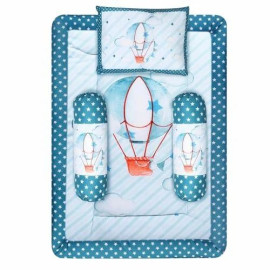 NME COLLECTION Cotton Baby Pillows for New Born 0-12 Months with 2 Matching Bolsters.Mustard Seed Pillow for Head Shaping