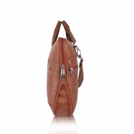 Brown Leather Laptop Handbag, Capacity