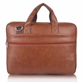 Brown Leather Laptop Handbag, Capacity