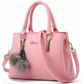 PU Leather Ladies Blue Handbag
