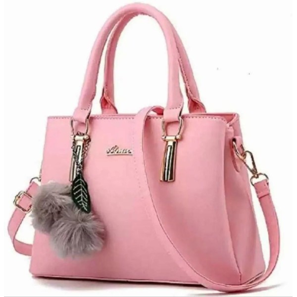 PU Leather Ladies Blue Handbag