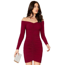 Off- Shoulder Bodycon Mini Dress