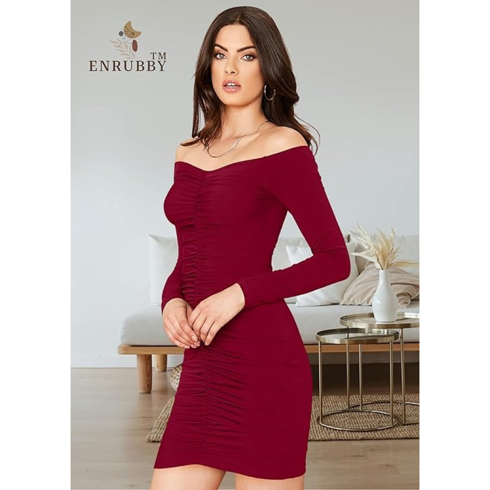 Off- Shoulder Bodycon Mini Dress