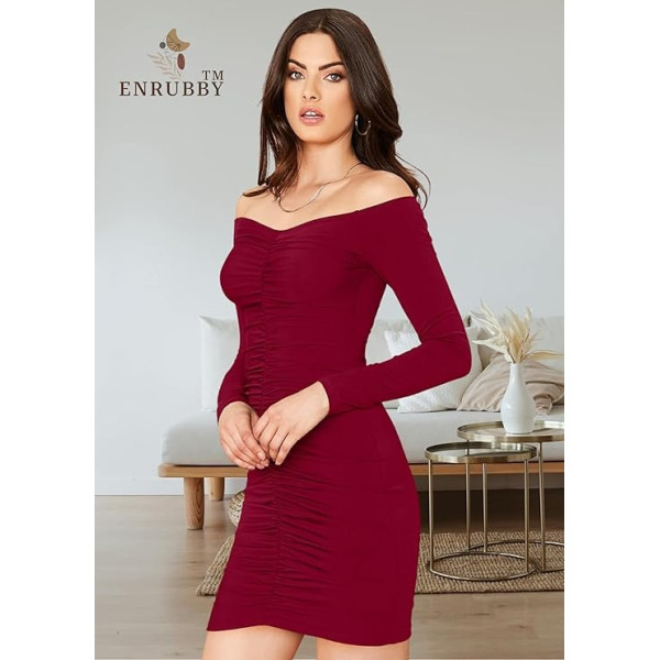 Off- Shoulder Bodycon Mini Dress