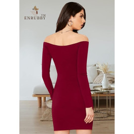 Off- Shoulder Bodycon Mini Dress
