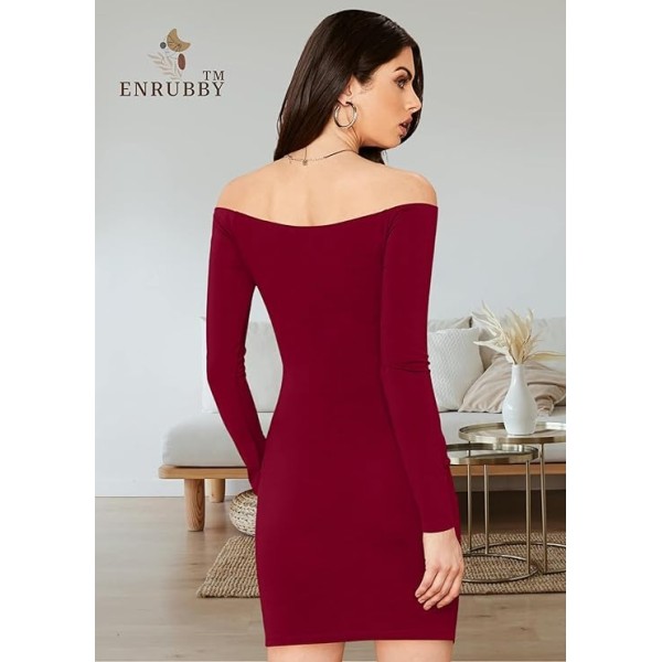 Off- Shoulder Bodycon Mini Dress