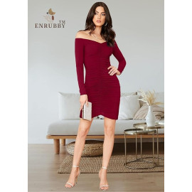 Off- Shoulder Bodycon Mini Dress