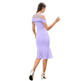  one Piece Dress for Women Short | Puff Sleeves Bodycon Dress for Women | Western Dress for Women | Cold Shoulder Mermaid Dress Dress for Women Stylish