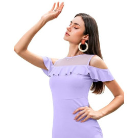  one Piece Dress for Women Short | Puff Sleeves Bodycon Dress for Women | Western Dress for Women | Cold Shoulder Mermaid Dress Dress for Women Stylish