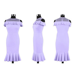  one Piece Dress for Women Short | Puff Sleeves Bodycon Dress for Women | Western Dress for Women | Cold Shoulder Mermaid Dress Dress for Women Stylish