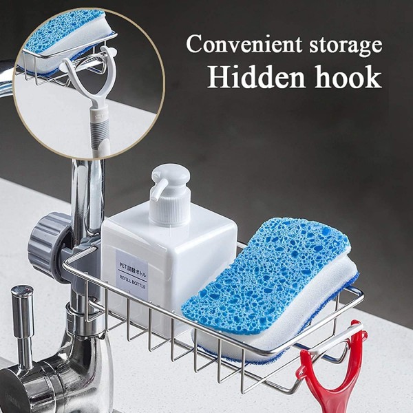 spirit stainless steel Sink Facuet Storage Rack, For Kitchen, Modern