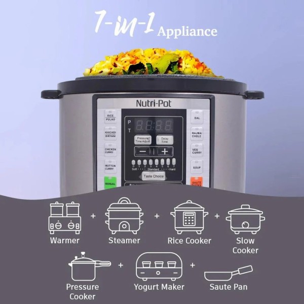Capacity: 3 Litre Wonderchef Nutri Pot 3L Electric Pressure Cooker