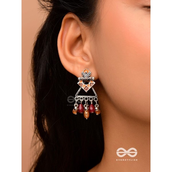 DESERT BLOOM- EARTHY-HUED STATEMENT EAR JACKETS