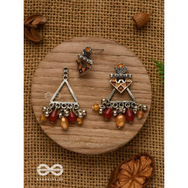 DESERT BLOOM- EARTHY-HUED STATEMENT EAR JACKETS