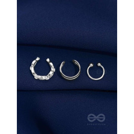 TRIPLE TREBLE - SET OF THREE EAR CUFFS (ONE EAR)