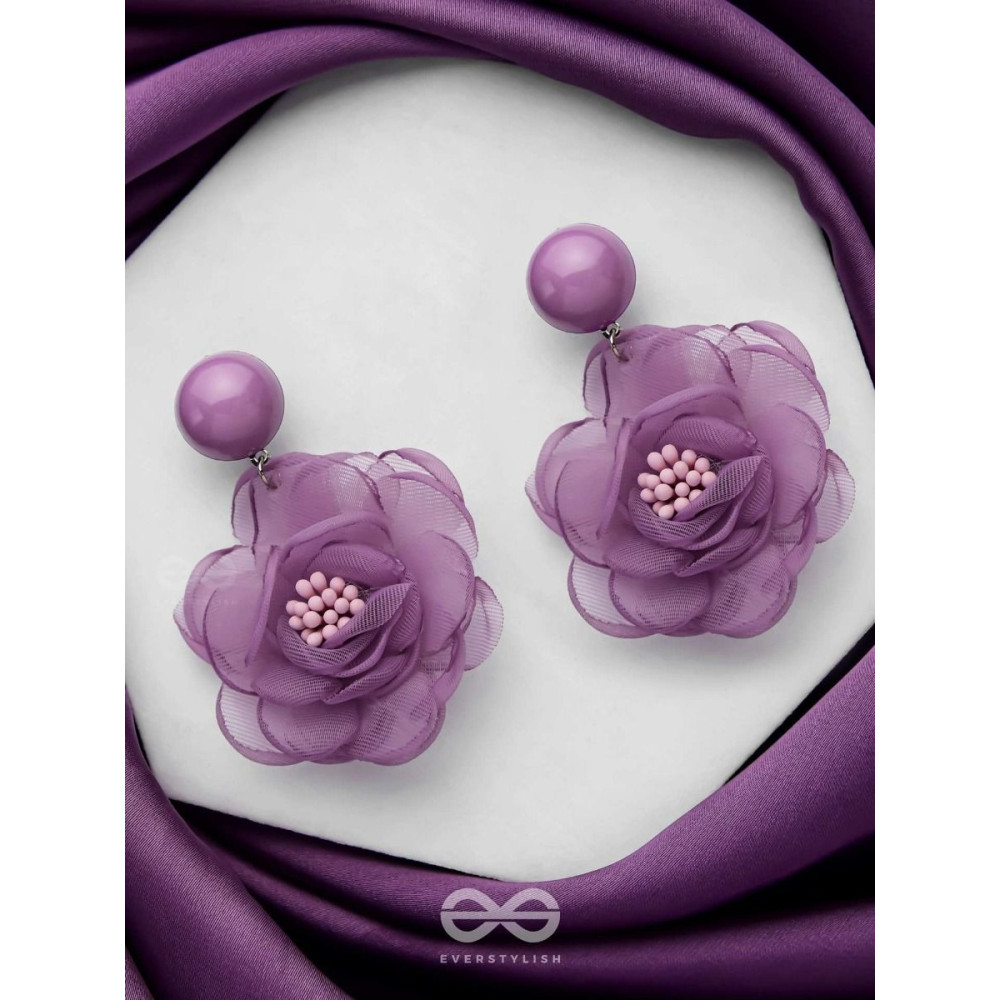 LILY DREAM DANCE - FABRIC EARRINGS (PURPLE)