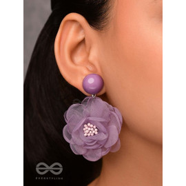 LILY DREAM DANCE - FABRIC EARRINGS (PURPLE)
