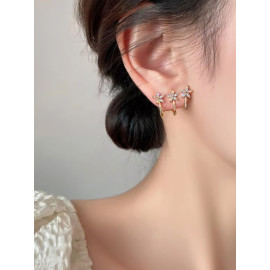 Queen’s delight - Crown shaped golden crystal studs