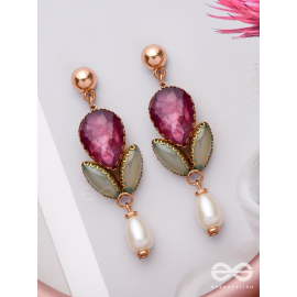 THE MAJESTIC PLUM - STATEMENT DROP EARRINGS