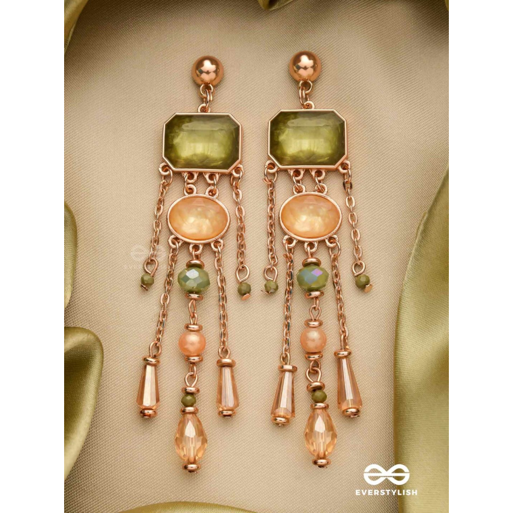 THE EMERALD CANOPY - EMBELLISHED DROP EARRINGS