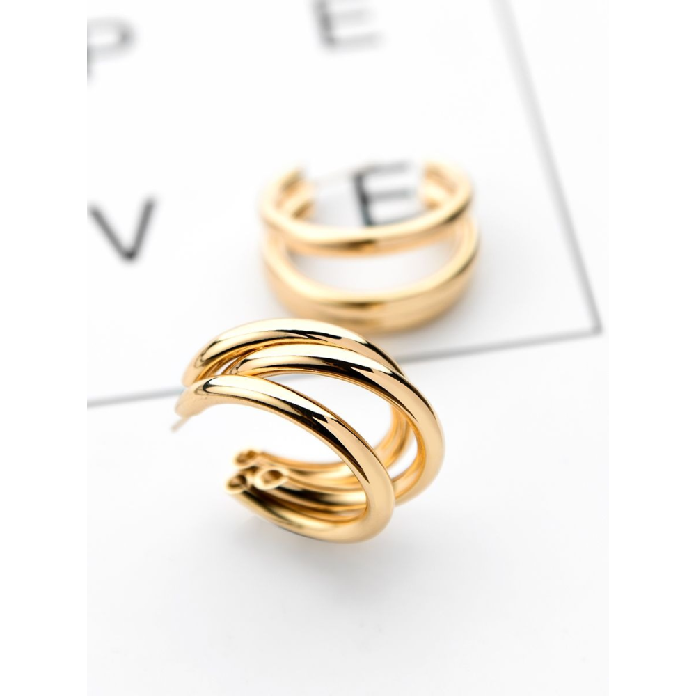 The Elegant Statement Makers - Golden Stud Earrings