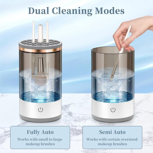 IKERIA Electric Makeup Brush Cleaning Machine – Automatic Makeup Brush Cleaner and Dryer