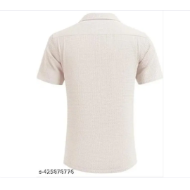 Color Chakra Casual Waffle Knit Shirt for Men Stylish Half Sleeve Men's Shirts M to 3XL