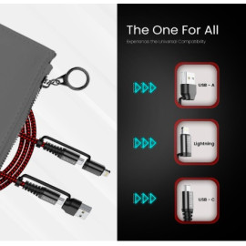 BESTOR 4-in-1 Type-C & Lightning Cable with 65W Fast Charging