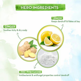 Mamaearth Lemon Anti-Dandruff Shampoo for Itchy & Flaky Scalp with Lemon & Ginger (250 ml)