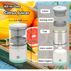 Portable Electric Citrus Juicer | High-Yield USB R..