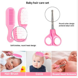LuvLap 7In1 Baby Grooming Kit,Portable Baby Grooming Kit for New Born Baby,Finger Brush,Hair