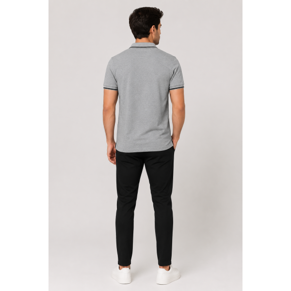 Biowash Organic Polo Charcoal t shirt