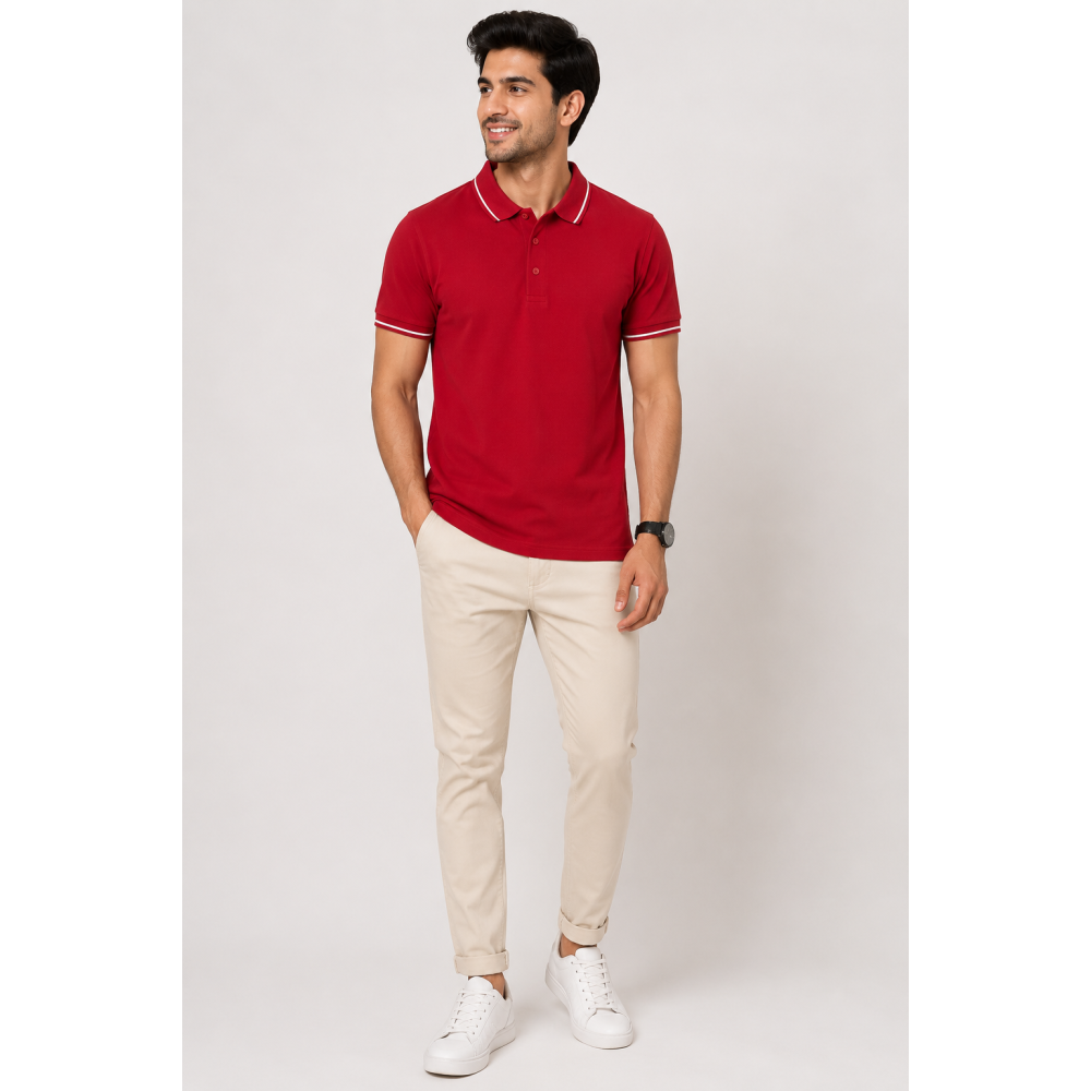 Biowash Organic Polo Red M t shirt