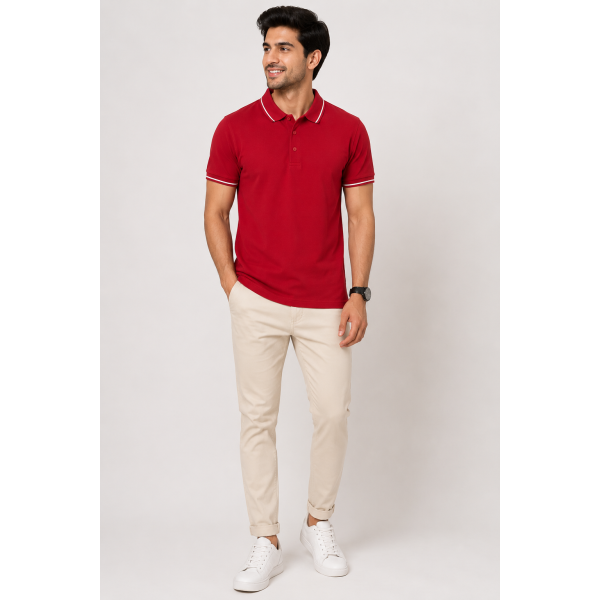 Biowash Organic Polo Red M t shirt
