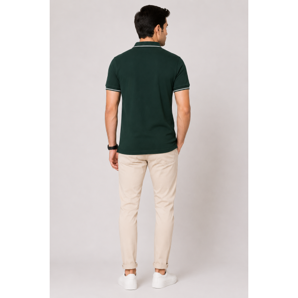 Biowash Organic Polo Bottle Green t shirt