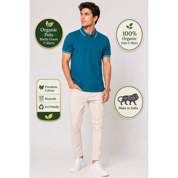 Biowash Organic Polo E.Green t shirt