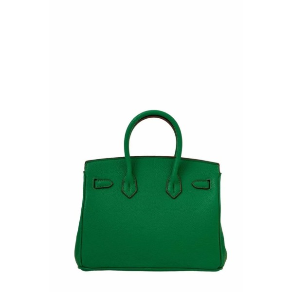 Hermes Malachite Green Togo Leather Rose Gold Hardware Birkin Bag With Dust Bag (Malachite Green)