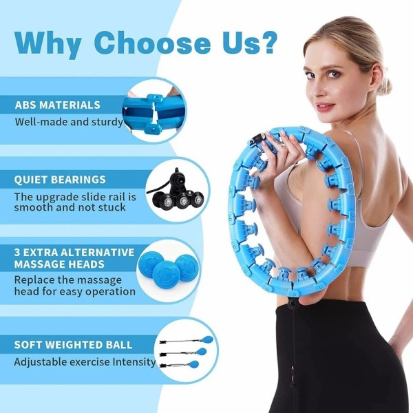 PVC Multicolor Smart Weighted Fit Hula Hoop for Weight Loss