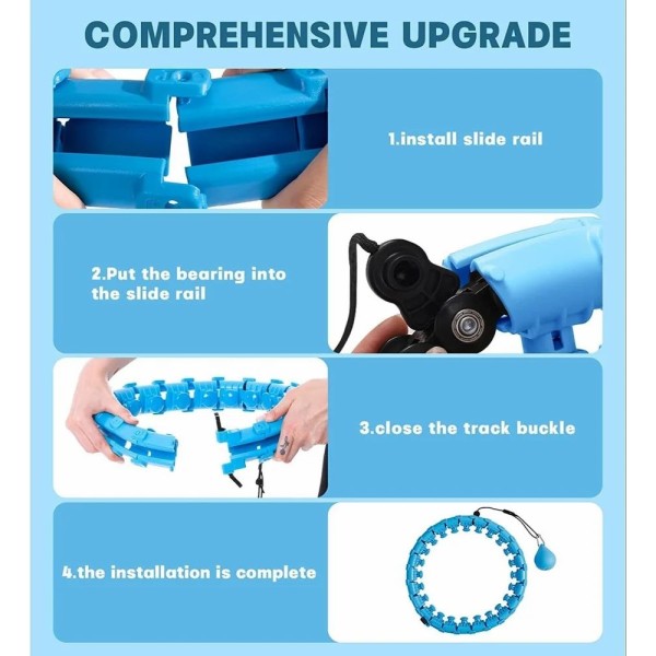 PVC Multicolor Smart Weighted Fit Hula Hoop for Weight Loss