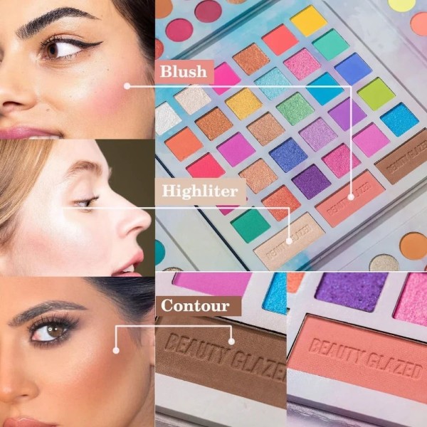 Shimmer,Matte 105 Colors Makeup Palette Press Powder Eye Shadow Palette, 390 Grams, Packaging Size: 17.1 X 17.1 X 2.2 cm